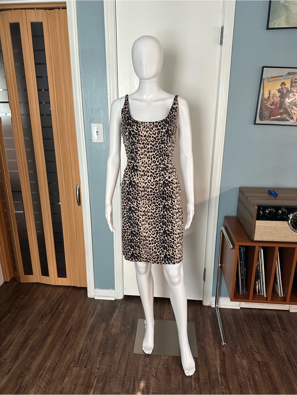 Forever 21 Leopard Print Scoop Neck Mini Dress